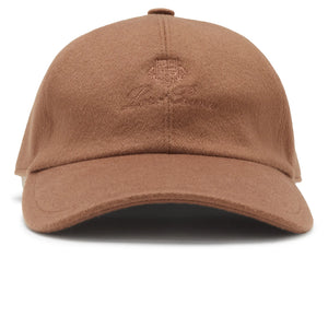 Loro Piana Cashmere Storm System Velvet Brown Baseball Cap