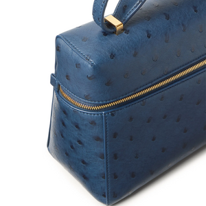 Loro Piana Extra Bag L27 Ostrich Leather Ocean Heart Sun Gold Shoulder Bag
