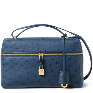 Loro Piana Extra Bag L27 Ostrich Leather Ocean Heart Sun Gold Shoulder Bag