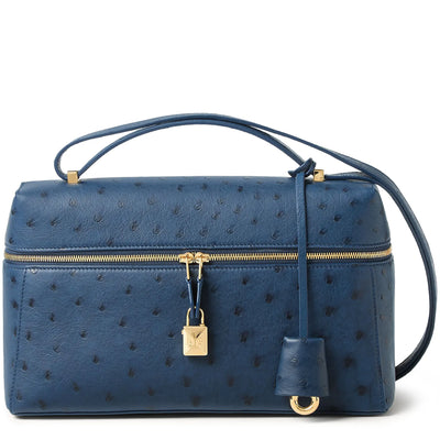 Loro Piana Extra Bag L27 Ostrich Leather Ocean Heart Sun Gold Shoulder Bag