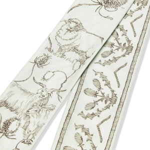 Loro Piana Le Origini Delle Eccellenze Feather Green Graphite Silk Tie Band