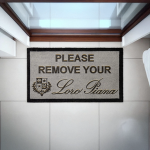 Loro Piana Light Grey Doormat 70 x 40cm