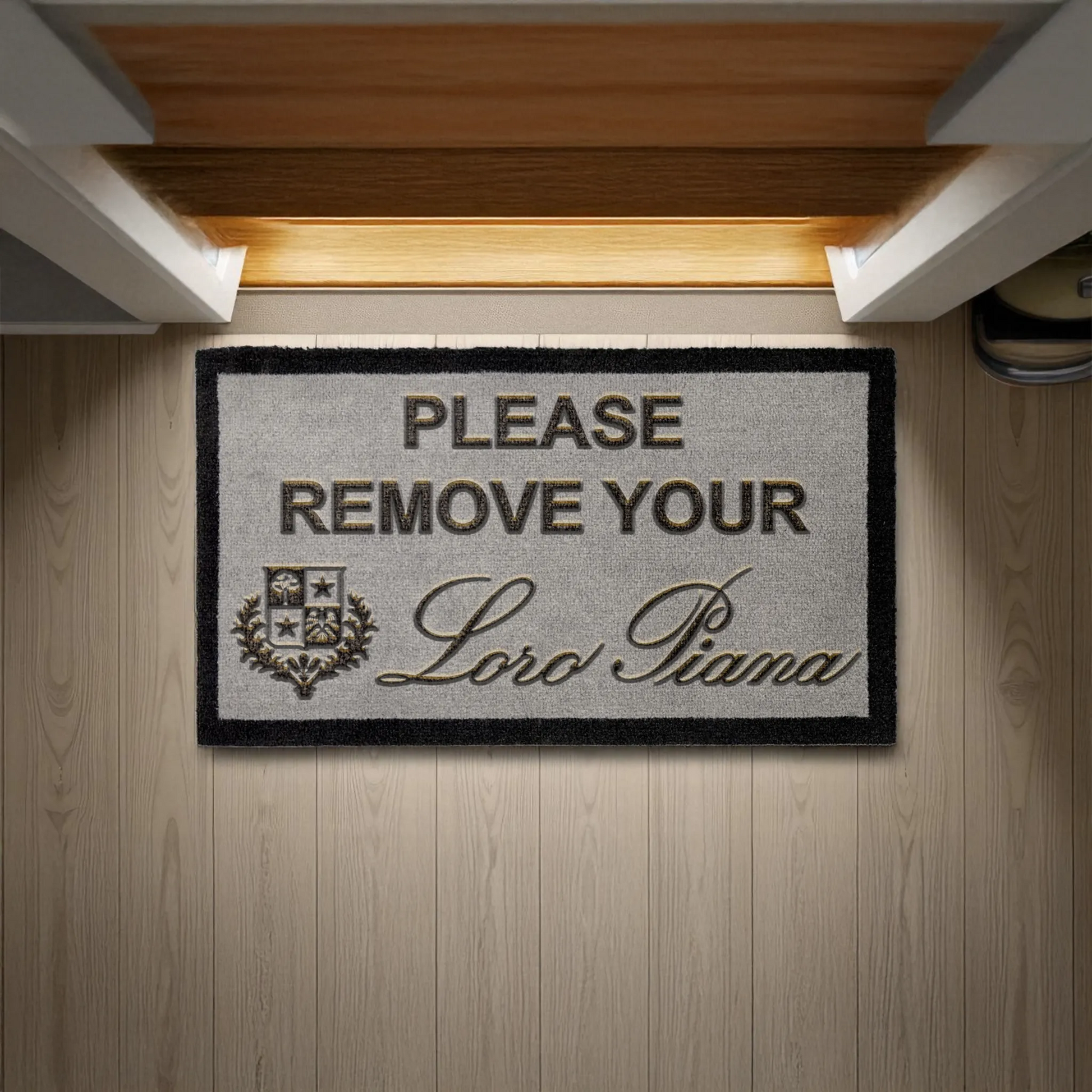 Loro Piana Light Grey Doormat 70 x 40cm
