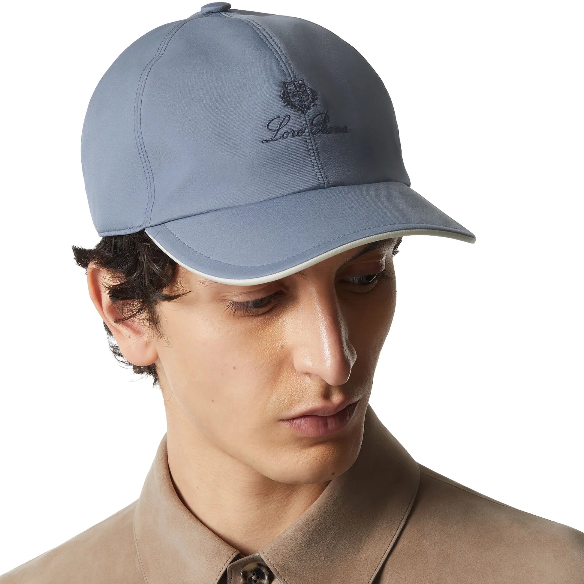Loro Piana Microfibre Storm System Blurred Clouds Ivory Baseball Cap
