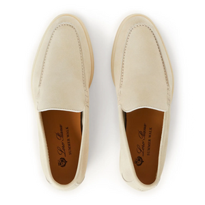 Loro Piana Summer Walk Suede Nougat Loafers