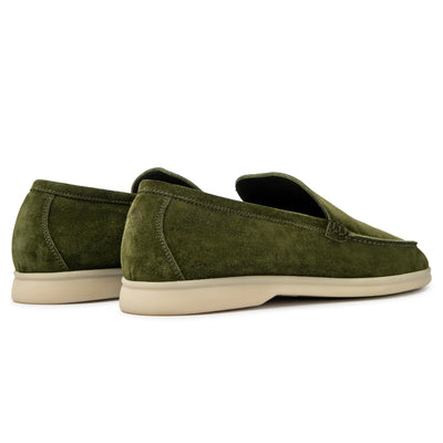 Loro Piana Harrods Exclusive Summer Walk Suede Verde Loafers