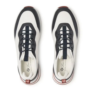 Loro Piana Week End Walk Frost White Sea Linen Mesh Sneaker
