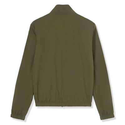 Loro Piana Windmate Storm System Dark Green Flannel Melange Bomber Jacket