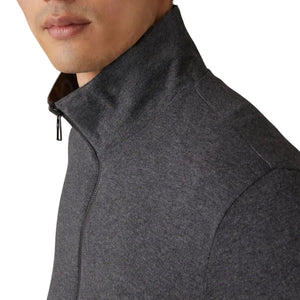Loro Piana Windmate Storm System Dark Green Flannel Melange Bomber Jacket