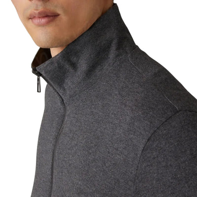 Loro Piana Windmate Storm System Dark Green Flannel Melange Bomber Jacket