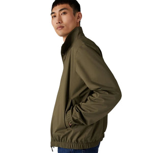 Loro Piana Windmate Storm System Dark Green Flannel Melange Bomber Jacket
