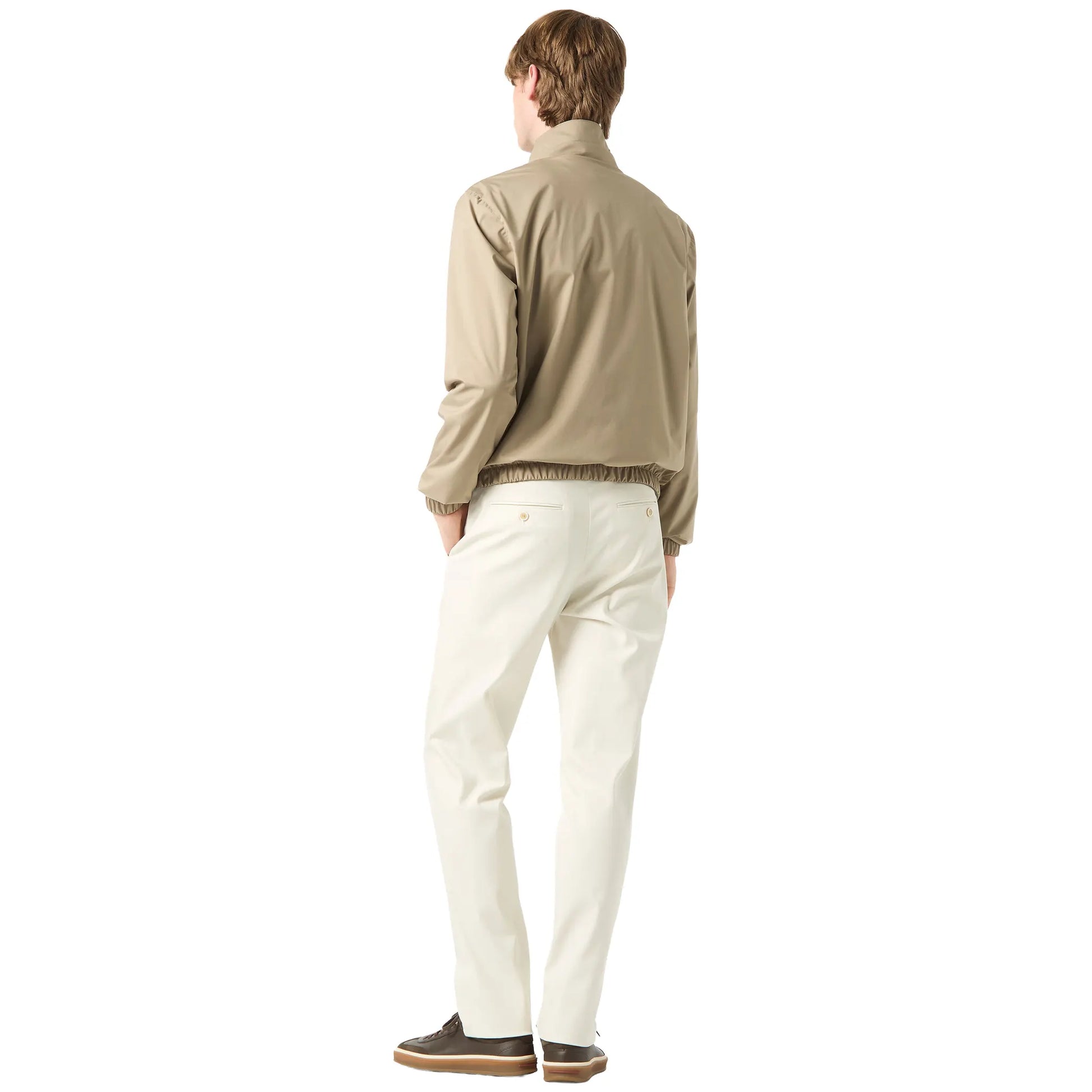 Loro Piana Windmate Storm System Tobacco Ermine Brown Bomber Jacket