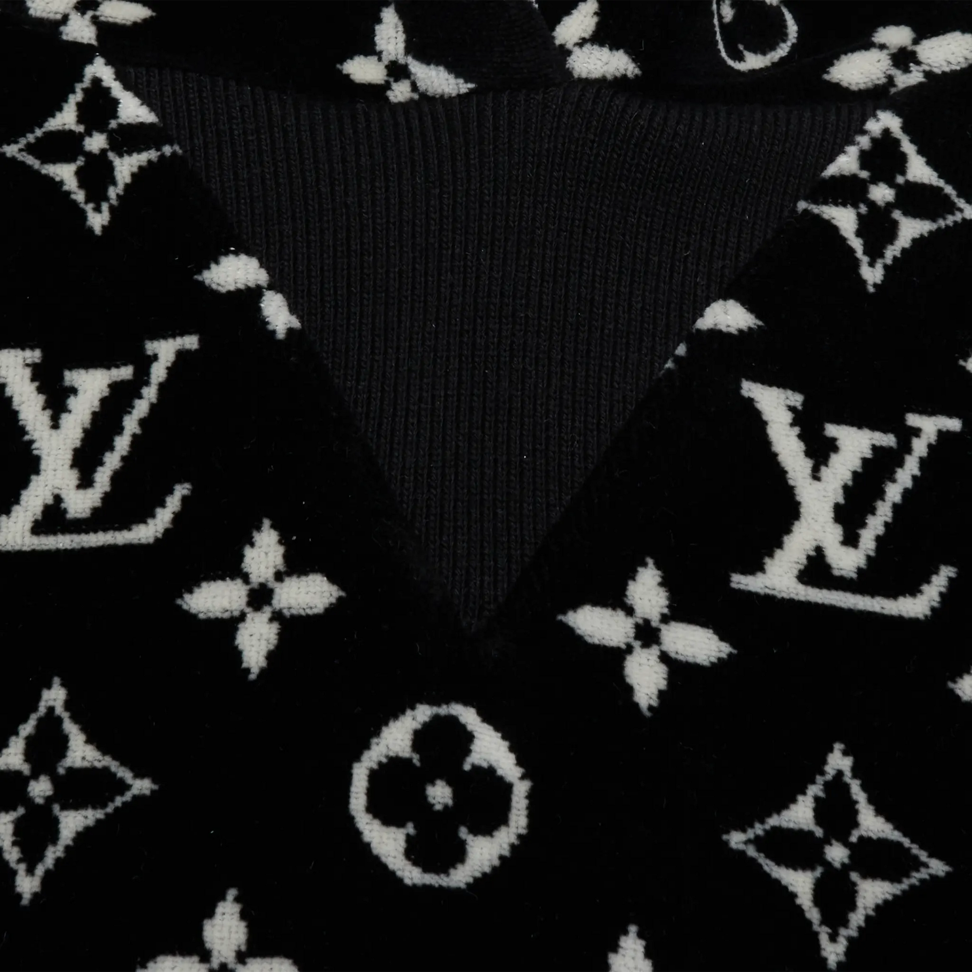 Louis Vuitton LV Monogram Oversized Black Hoodie
