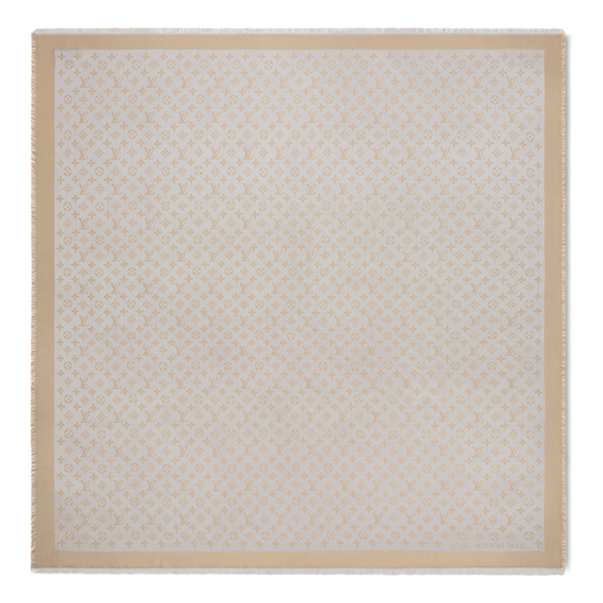 Louis Vuitton Monogram Shine Greige Shawl