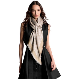 Louis Vuitton Monogram Shine Greige Shawl