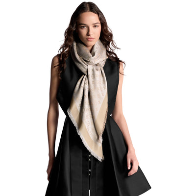 Louis Vuitton Monogram Shine Greige Shawl