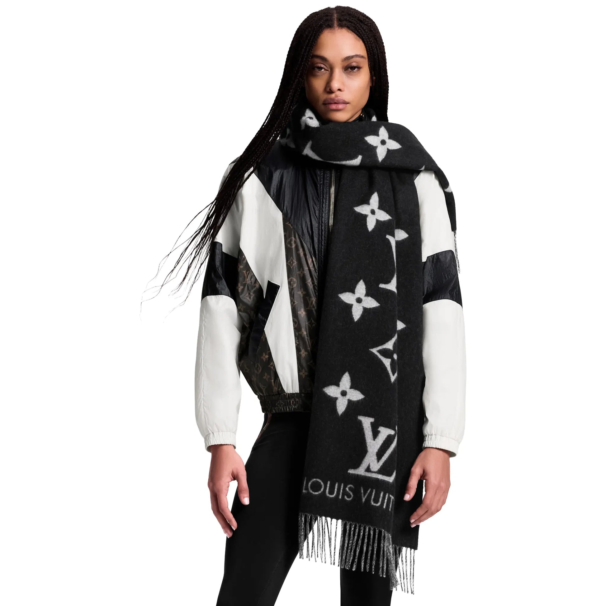 Louis Vuitton Reykjavik Black Scarf