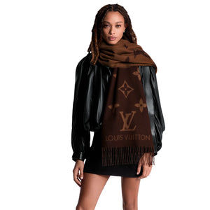 Louis Vuitton Reykjavik Marron Fonce Scarf