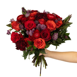 Love Letters In Red Flower Bouquet