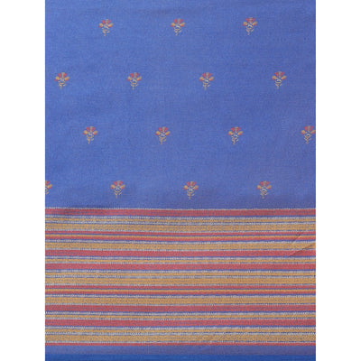 Lovely Blue Colored Casual Wear Printed Jute Silk Saree