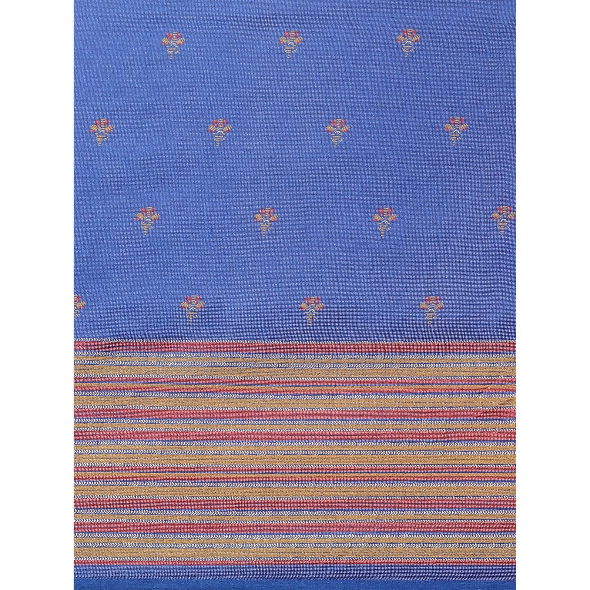 Lovely Blue Colored Casual Wear Printed Jute Silk Saree