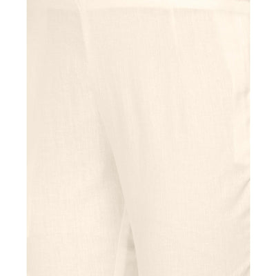 Lovely Cream Colored Casual Wear Cotton Pant