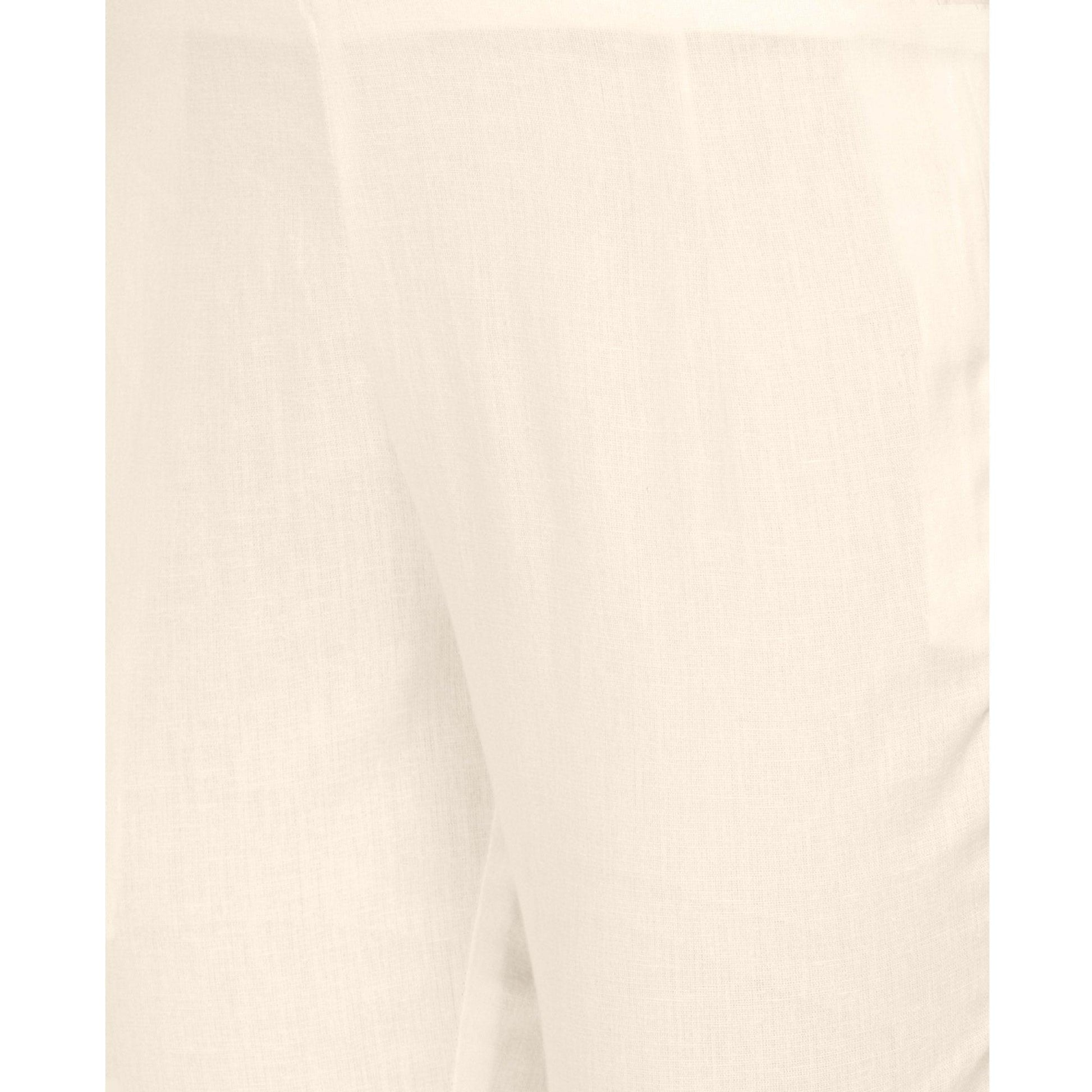 Lovely Cream Colored Casual Wear Cotton Pant
