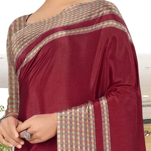 Lovely Maroon Coloured Casual Wear Printed Crepe Saree
