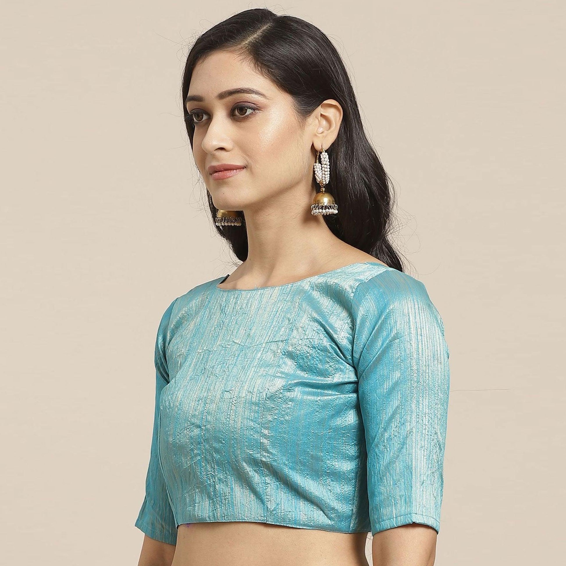 Lovely Sky Blue Colored Casual Wear Printed Poly Georgette Saree