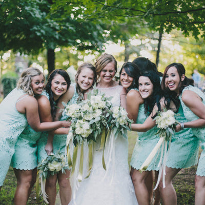 Lush Greens and Creams Vintage Wedding