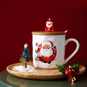 Christmas Cup With Wooden Lid