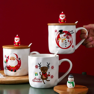 Christmas Cup With Wooden Lid