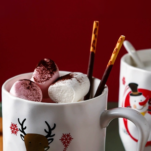 Christmas Cup With Wooden Lid