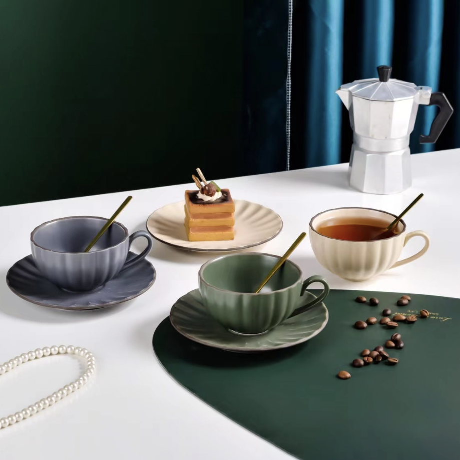 Modern Ceramic Cup With Saucer