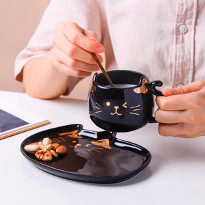 Cat Mug And Plate