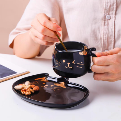 Cat Mug And Plate
