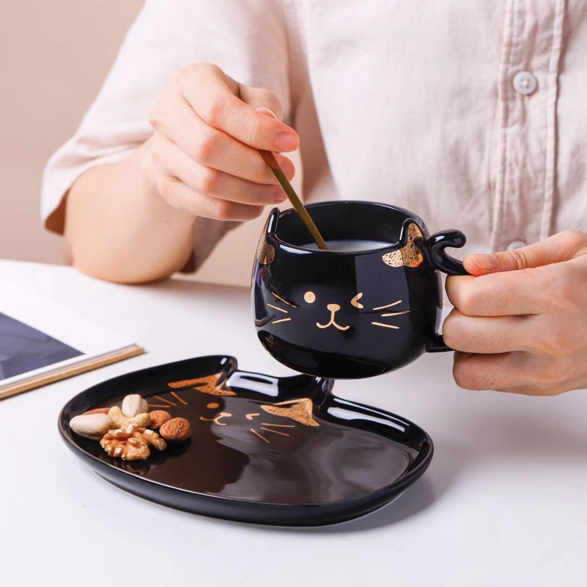 Cat Mug And Plate
