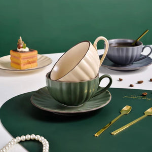 Modern Ceramic Cup With Saucer