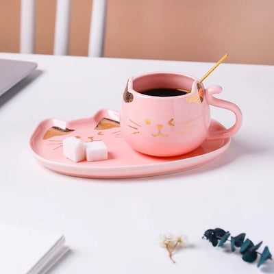 Cat Mug And Plate