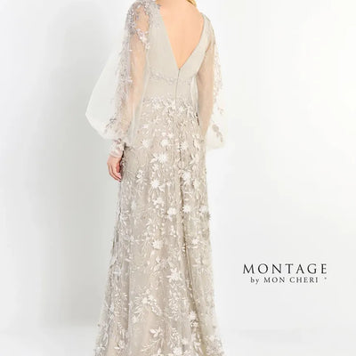 Montage M2201 A Line Gown Long Allover Lace Formal Dress