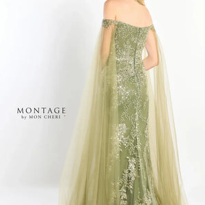 Montage M2204 Beaded A Line Gown Long Evening Formal Dress