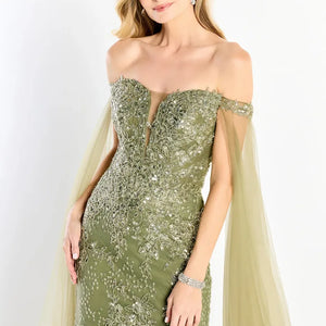 Montage M2204 Beaded A Line Gown Long Evening Formal Dress