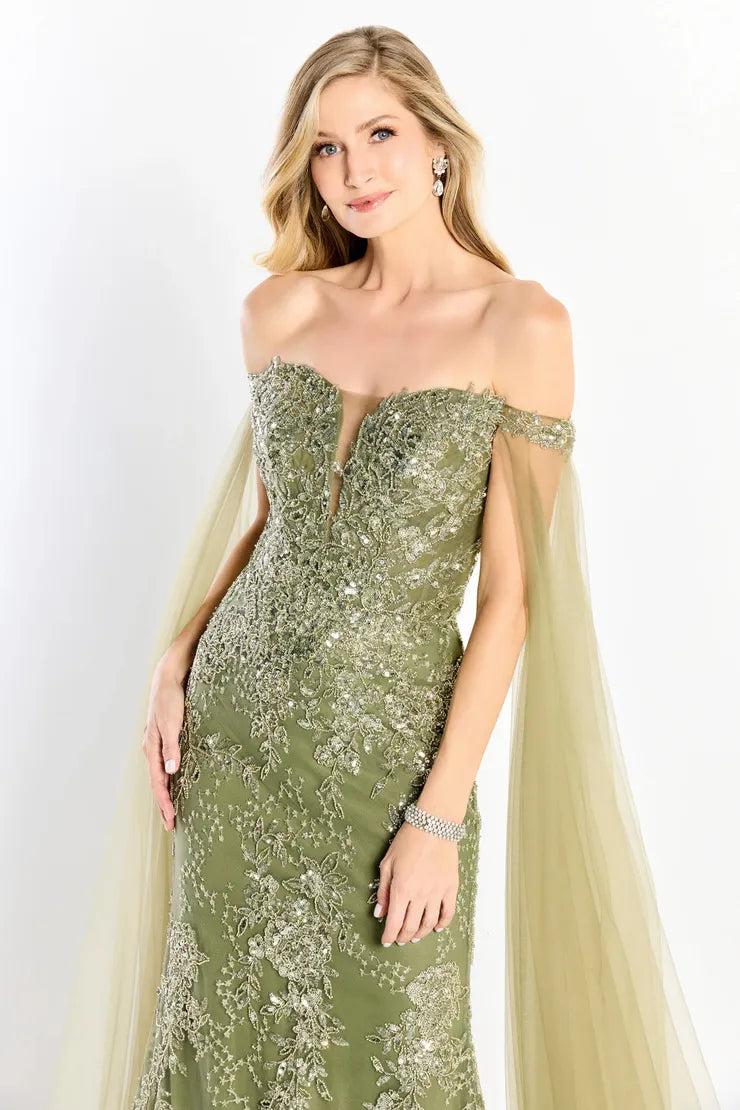 Montage M2204 Beaded A Line Gown Long Evening Formal Dress