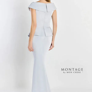 Montage M2209 Long Fit Peplum Formal Evening Dress