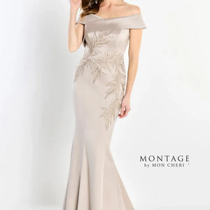 Montage M2210 Long Floral Fit Formal Evening Dress