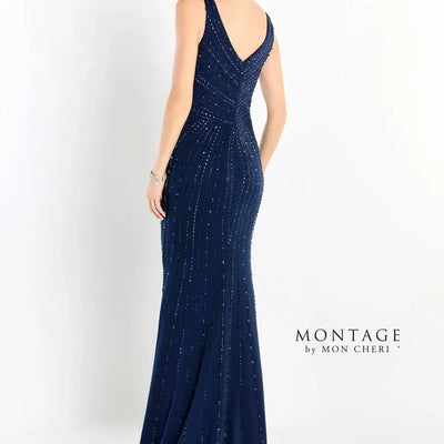 Montage M2211 Sequin Long Matte Formal Dress