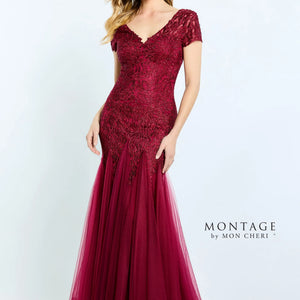 Montage M501 Long Evening Gown Beaded Formal Dress