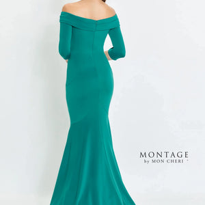 Montage M540 Long Mermaid Fit Formal Pleated Evening Dress
