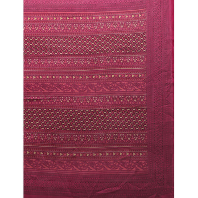 Magenta Casual Wear Printed Art Silk Saree