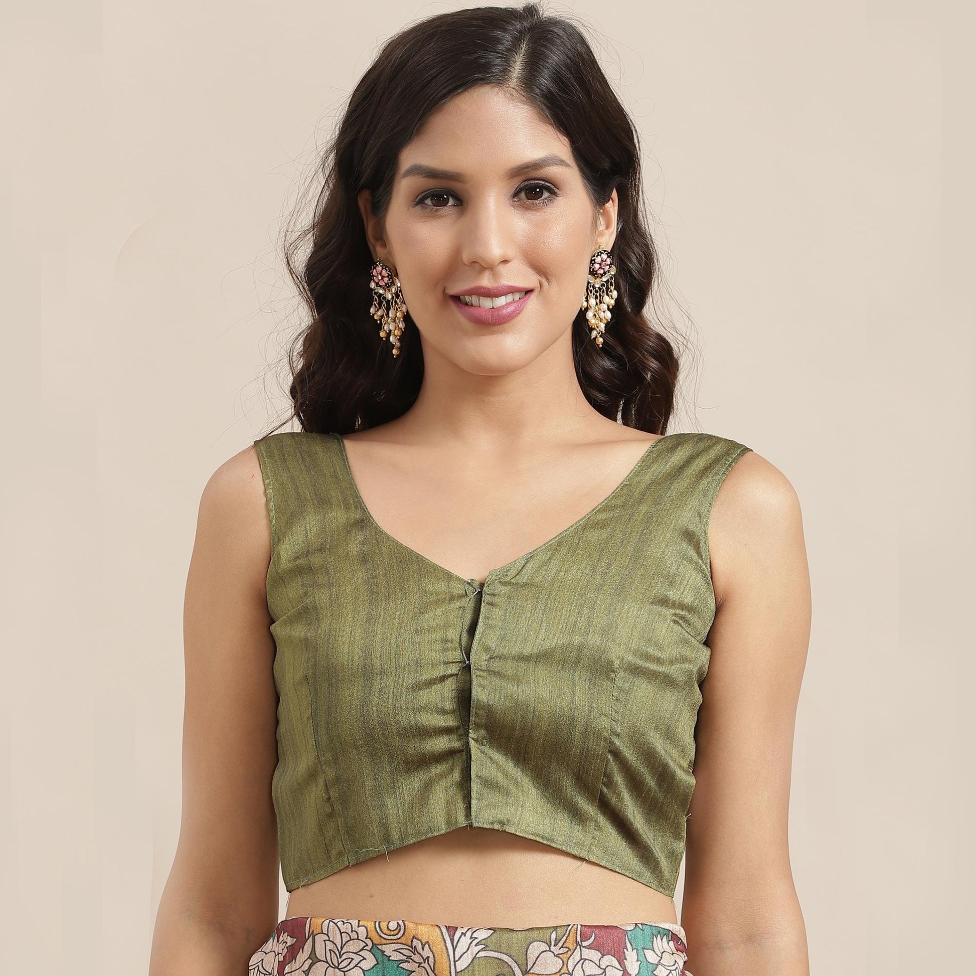 Magnetic Beige-Multi Colored Casual Wear Floral Printed Silk Blend Saree With Tassels